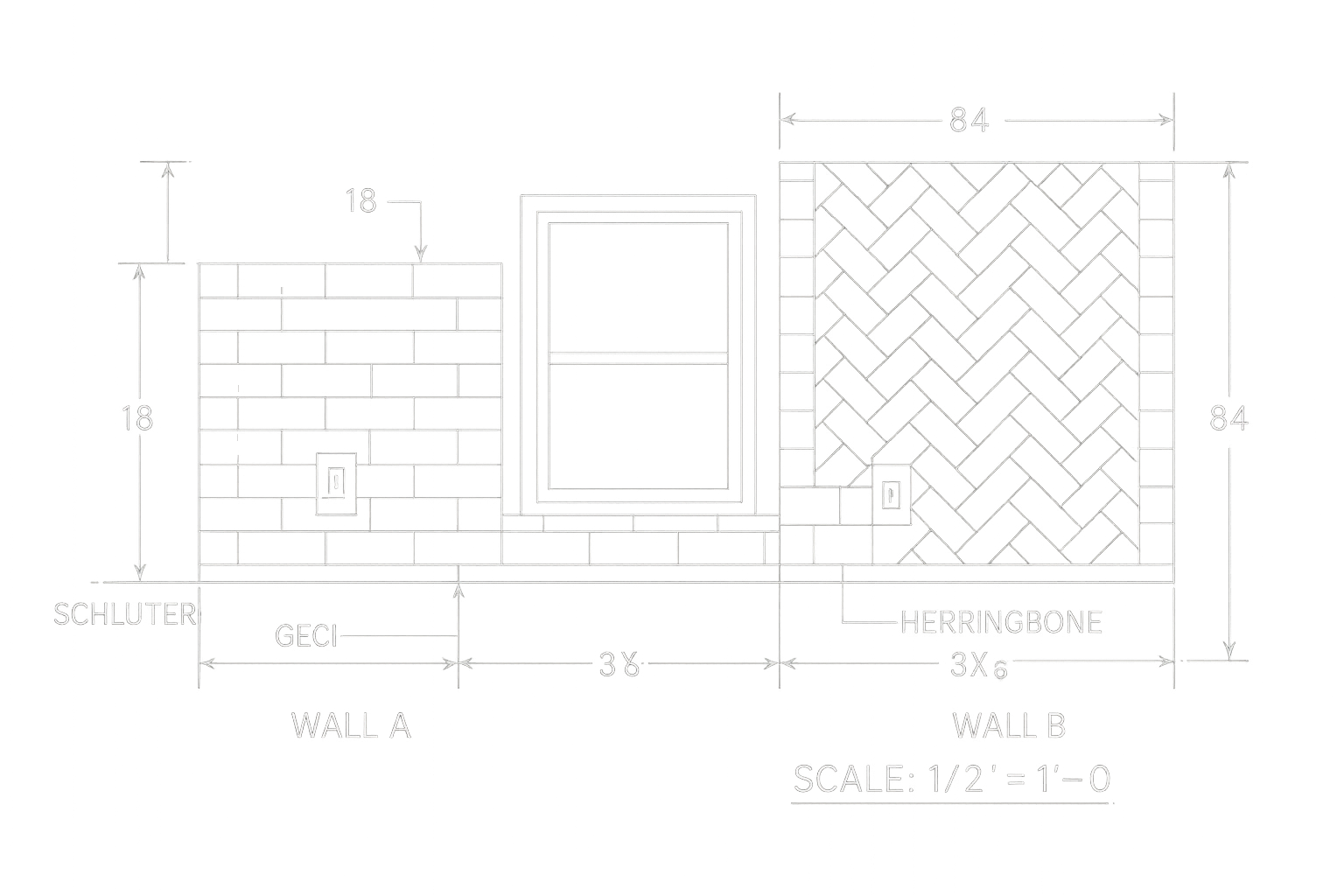 Kitchen plumbing planning illustration