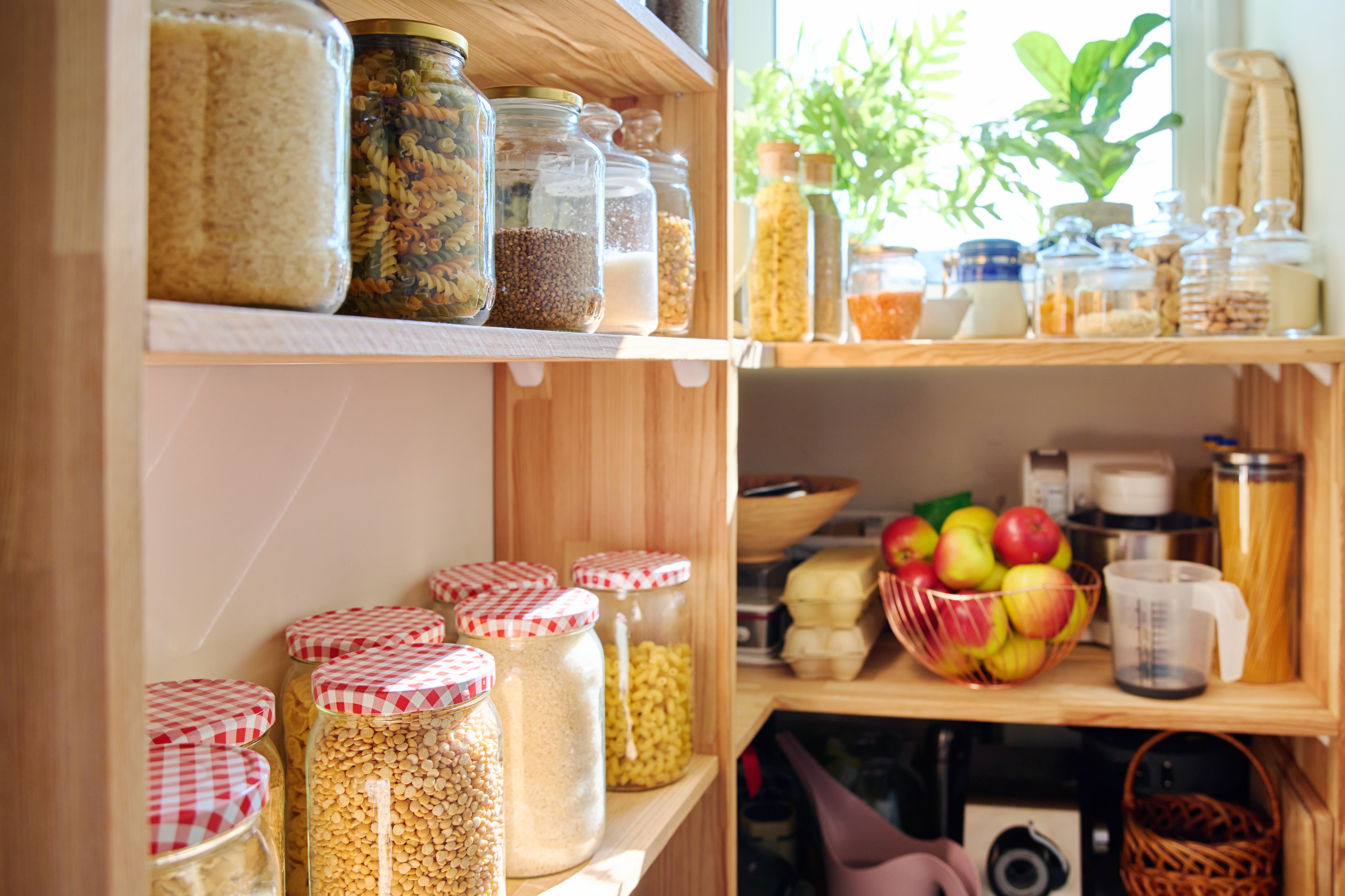 Organized kitchen pantry