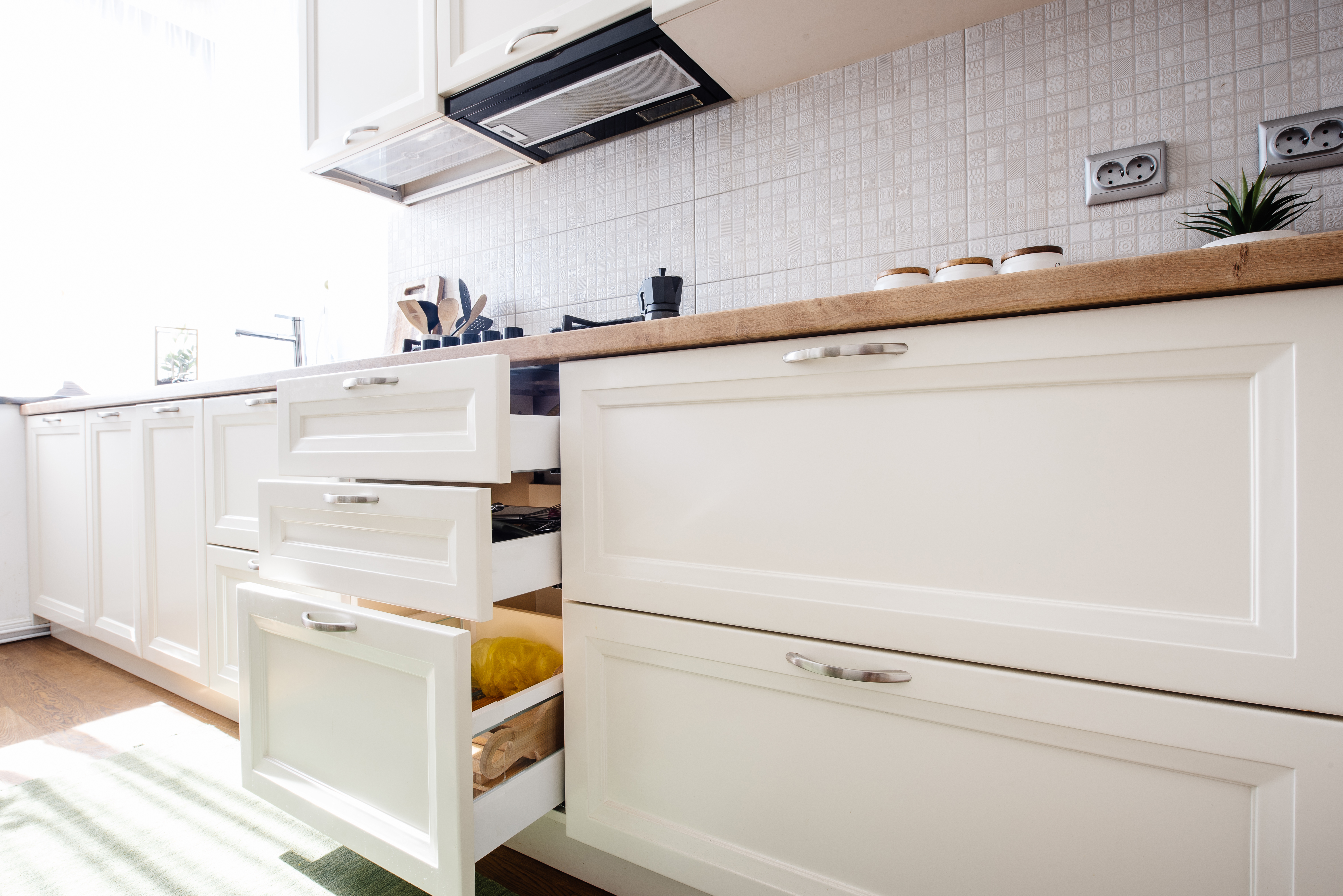 Professional installation of cabinets and drawers